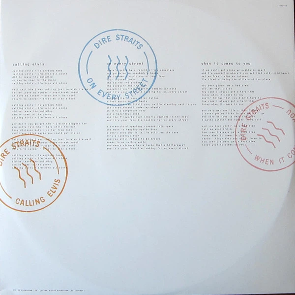 Dire Straits - On Every Street (2 пластинки, 180 грамм, Альбом, Переиздание, Ремастеринг) - изображение 7