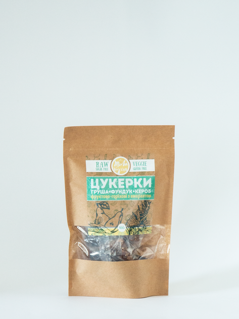 Конфети фруктово-горіхові з амарантом "Груша, Фундук, Кероб" Жива кухня 100 г - Фото 1 Конфети фруктово-горіхові з амарантом "Груша, Фундук, Кероб" Жива кухня 100 г - зображення 1