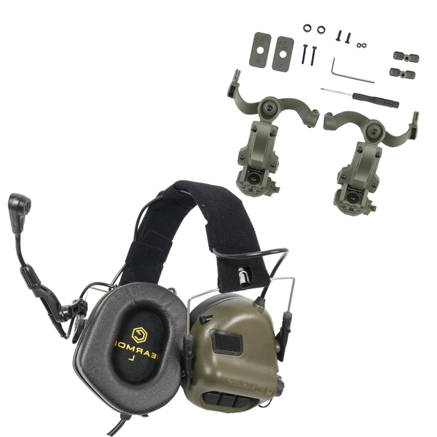 Комплект наушники EARMOR M32 с Адаптером крепления чебурашки - изображение 1