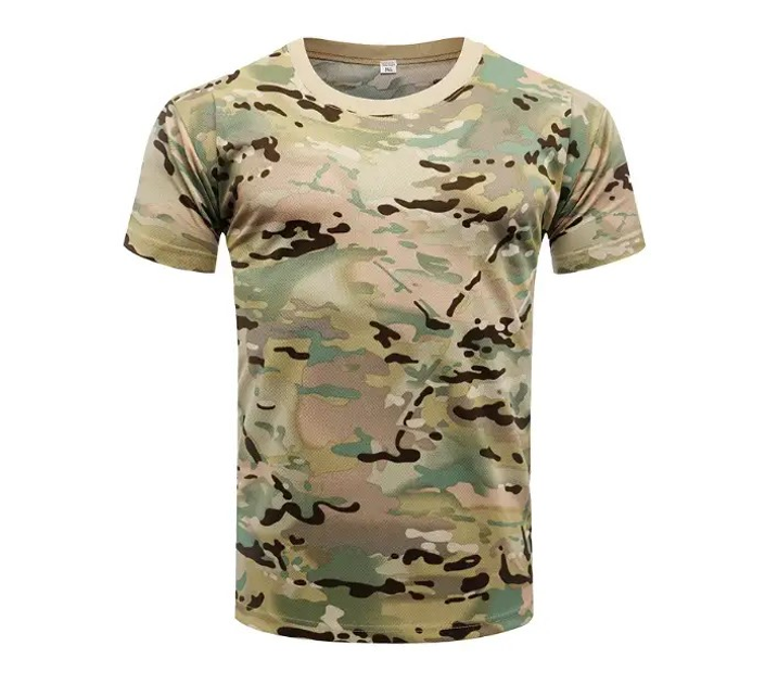 Тактическая футболка CoolTouch, высококачественная дышащая футболка Мультикам, потоотводящая р.S - изображение 1