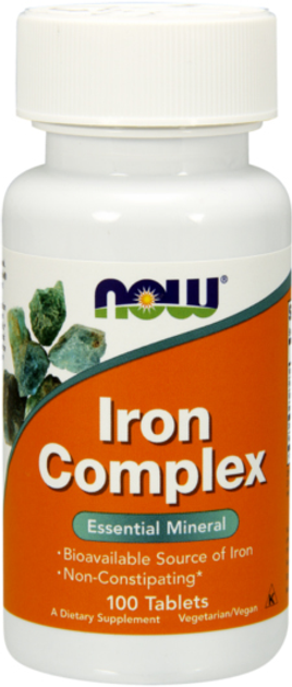 Suplement diety Now Foods Iron Complex 100 t (733739014405) - obraz 1