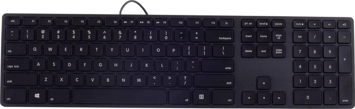 Клавиатура проводная Matias Aluminium USB Black (FK318PCLBB) - изображение 1