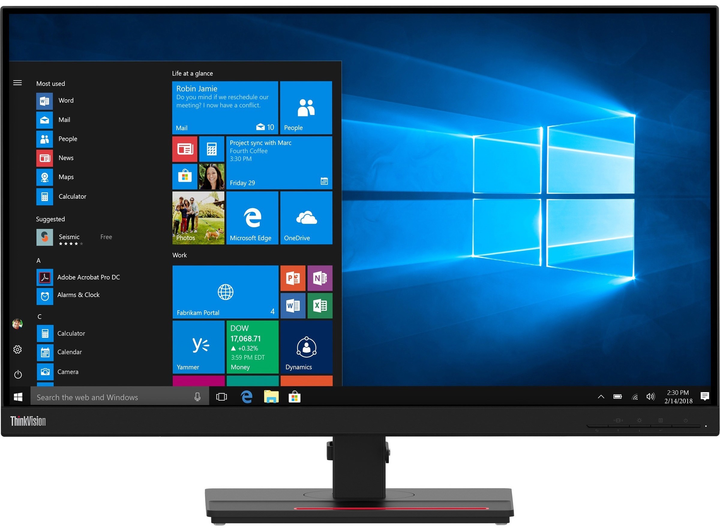 Monitor 31,5" Lenovo ThinkVision T32p-20 Czarny (61F2GAT2EU) - obraz 1