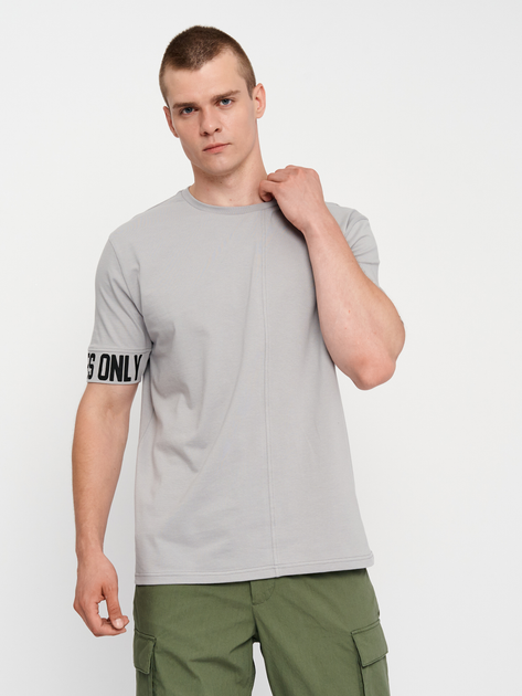 Футболка хлопковая длинная мужская ROZA 211092 S Серая (4824005678097 ...