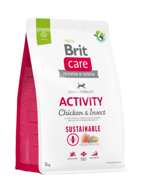 Сухий корм для собак з підвищеною активністю Brit Care Dog Sustainable Activit (курка та комахи) 3 кг (172191) - Фото 2 Сухий корм для собак з підвищеною активністю Brit Care Dog Sustainable Activit (курка та комахи) 3 кг (172191) - зображення 2