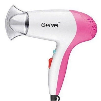 Дорожный фен для сушки укладки волос Gemei GM-1709 1000 Вт электрофен Розовый - изображение 1