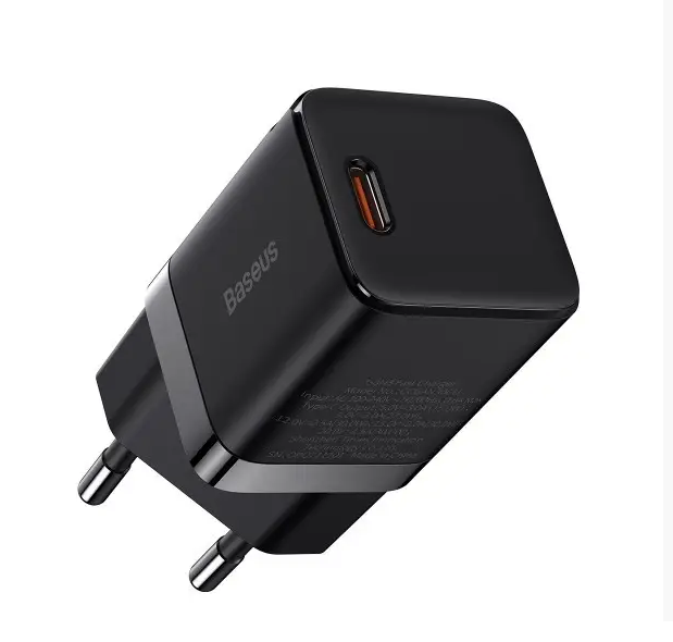 Сетевое зарядное устройство для Baseus CCGN010101 GaN3 Fast Charger 30W Type-C black - Фото 2 Сетевое зарядное устройство для Baseus CCGN010101 GaN3 Fast Charger 30W Type-C black - изображение 2