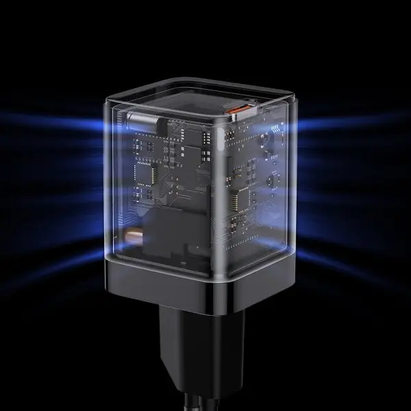 Сетевое зарядное устройство для Baseus CCGN010101 GaN3 Fast Charger 30W Type-C black - Фото 5 Сетевое зарядное устройство для Baseus CCGN010101 GaN3 Fast Charger 30W Type-C black - изображение 5