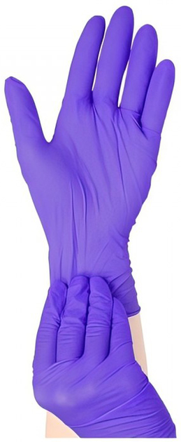 Перчатки нитриловые Hoff Medical M 1000 шт Фиолетовые (op_omp010006_10_M) - изображение 2