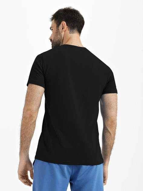 Футболка мужская однотонная черная 2101353 M ТМ РОЗА – Брендовая одежда ...