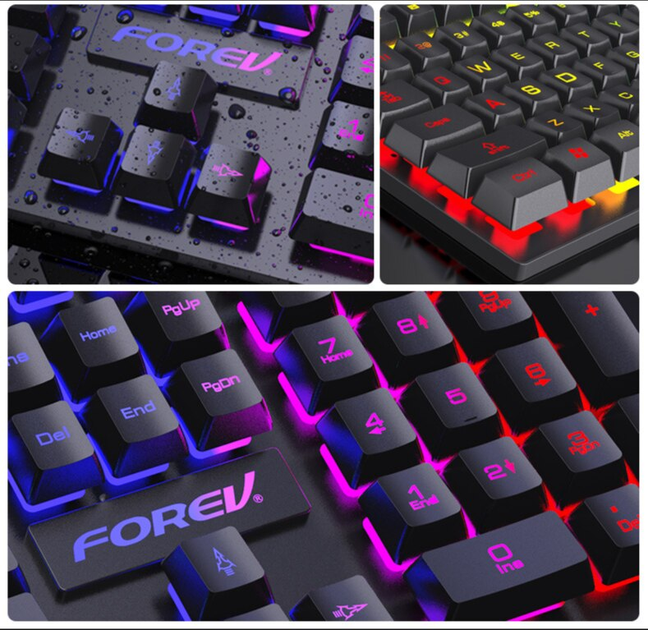 Ігрова клавіатура дротова Forev FV-Q1S USB з RGB підсвічуванням - зображення 7