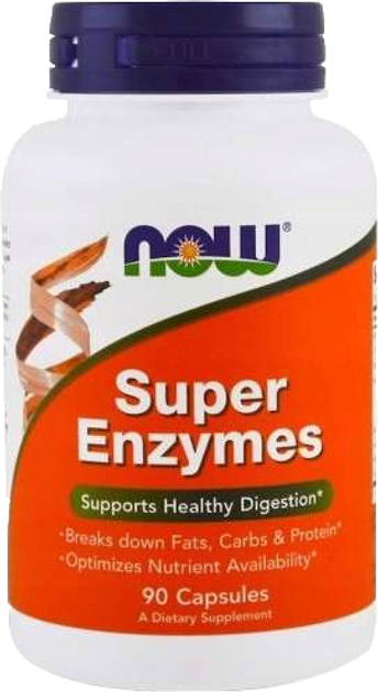 Suplement diety Now Foods Super Enzymes 90 k (733739029638) - obraz 1