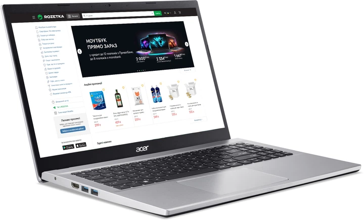 Ноутбук Acer Aspire 3 A315-59-51ST (NX.K6SEU.00M) Pure Silver