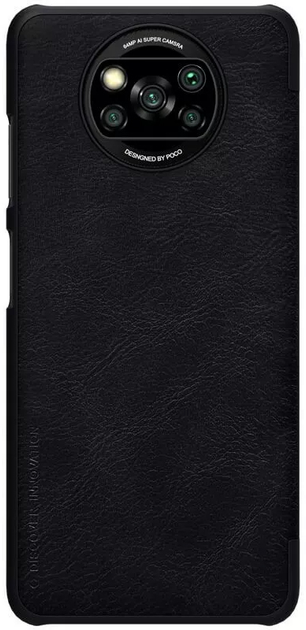 Etui z klapką Nillkin Qin do Xiaomi Poco X3 NFC czarne (NN-QLC-PX3/BK) - obraz 2