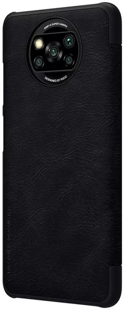 Etui z klapką Nillkin Qin do Xiaomi Poco X3 NFC czarne (NN-QLC-PX3/BK) - obraz 3