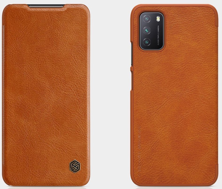 Etui z klapką Nillkin Qin Leather do Xiaomi Poco M3 Brązowe (NN-QLC-XPM3/BN) - obraz 6