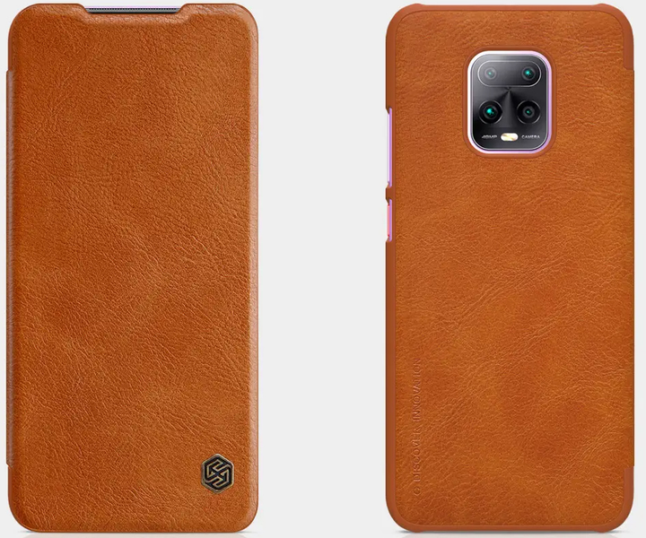 Чохол-книжка Nillkin Qin Leather для Xiaomi Redmi 10X 5G/10X Pro 5G Brown (NN-QLC-XR10X/BN) - зображення 5