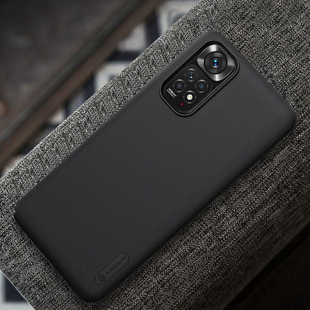 Etui Nillkin Super Frosted Shield do Xiaomi Redmi Note 11 Czarny (NN-SFS-RN11/BK) - obraz 6