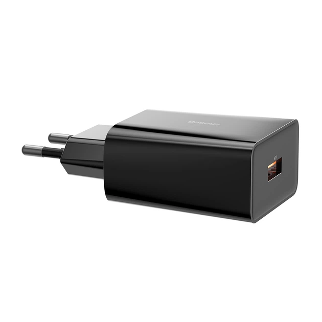 Мережевий зарядний пристрій Baseus Speed Mini QC Single U QC3.0 18W USB 3A Чорний - зображення 3