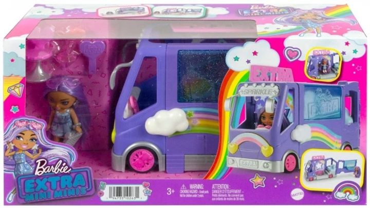 Концертний мікроавтобус Barbie Extra + набір ляльок Mini Minis (194735102631) - зображення 5