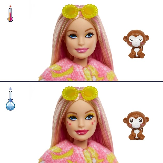 Lalka z akcesoriami Barbie Cutie Reveal seria Dżungla Małpka (194735106615) - obraz 4