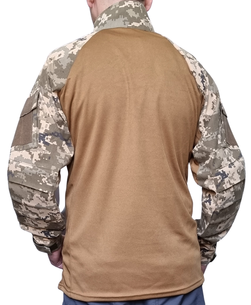 Рубашка Tactic4Profi УБАКС саржа-кулмакс пиксель-койот с длинным рукавом с налокотниками 4XL - изображение 2
