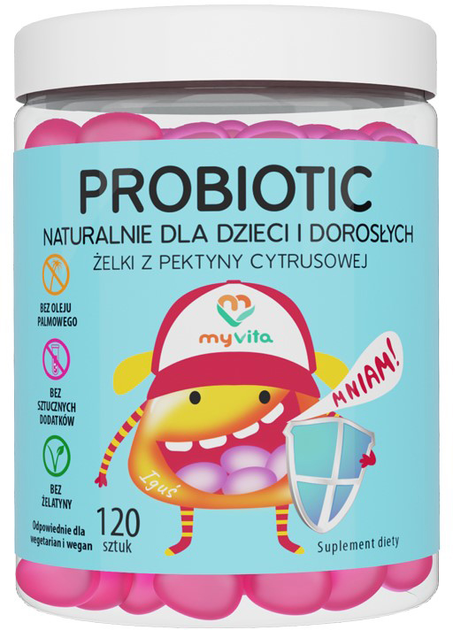 Probiotyk Myvita Zelki Naturalne Probiotic 120 szt. Jelita (5903021592651) - obraz 1