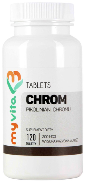 Myvita Chrom 200 mcg 120 tabletek (5906395684779) - obraz 1