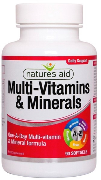 Харчова добавка Natures Aid Multivitamin + Min із залізом AZ 90 капсул (5023652060906) - зображення 1