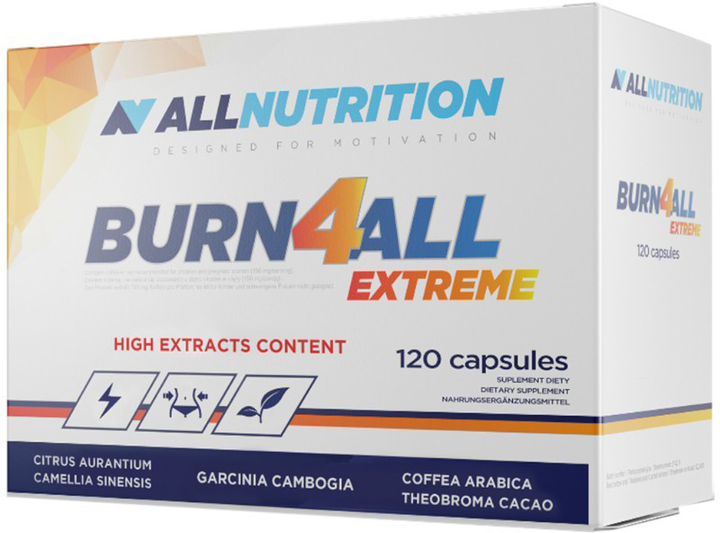 Жироспалювач Allnutrition Burn4All Extreme 120 капсул (5902837709406) - зображення 1