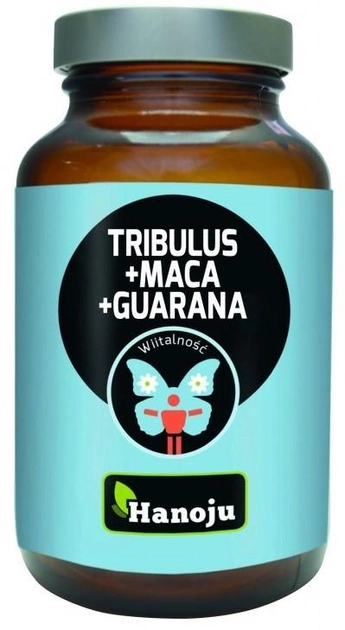 Харчова добавка Hanoju Tribulus Maca Guarana 500 мг 90 капсул Енергія (8718164784491) - зображення 1