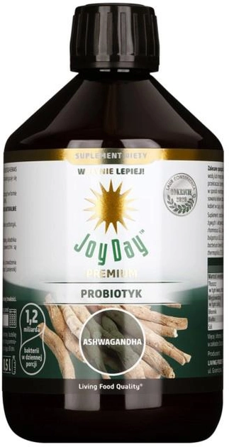 Joy Day Ashwagandha Probiotyk Premium 500 ml (5904292076185) - obraz 1