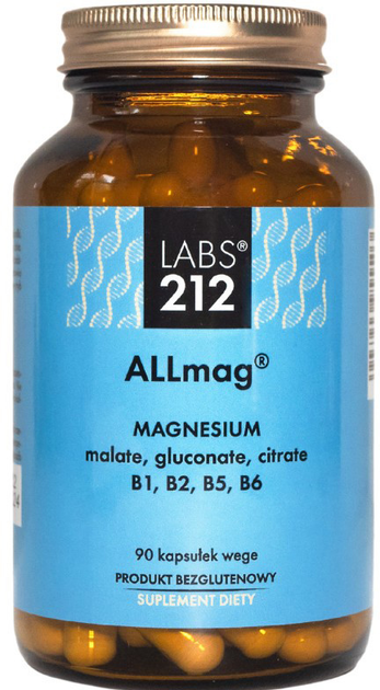 Харчова добавка LABS212 ALLMAG Магній 90 капсул (5903943955503) - зображення 1