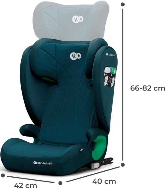 Fotelik samochodowy KinderKraft Junior Fix 2 i-Size Harbour Blue (KCJUFI20BLU0000) - obraz 9