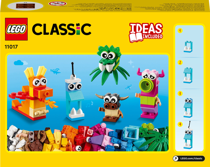 Конструктор LEGO Classic Оригінальні монстри 140 деталей (11017) - зображення 10