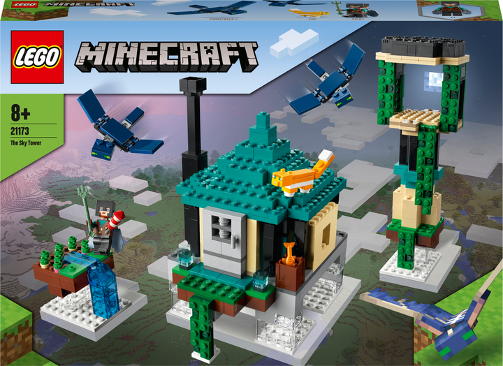 Zestaw klocków LEGO Minecraft Podniebna wieża 565 elementów (21173) - obraz 1
