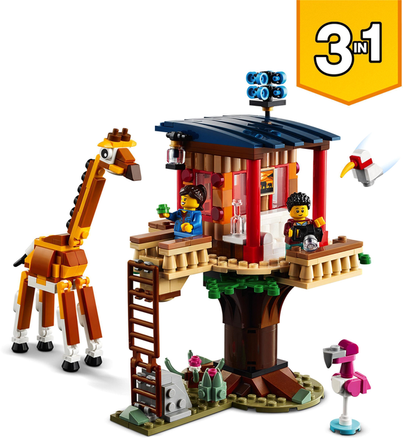 Zestaw klocków LEGO Creator Domek na drzewie na safari 397 elementów (31116) - obraz 12
