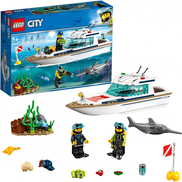 Zestaw klocków LEGO City Jacht 148 elementów (60221) - obraz 2