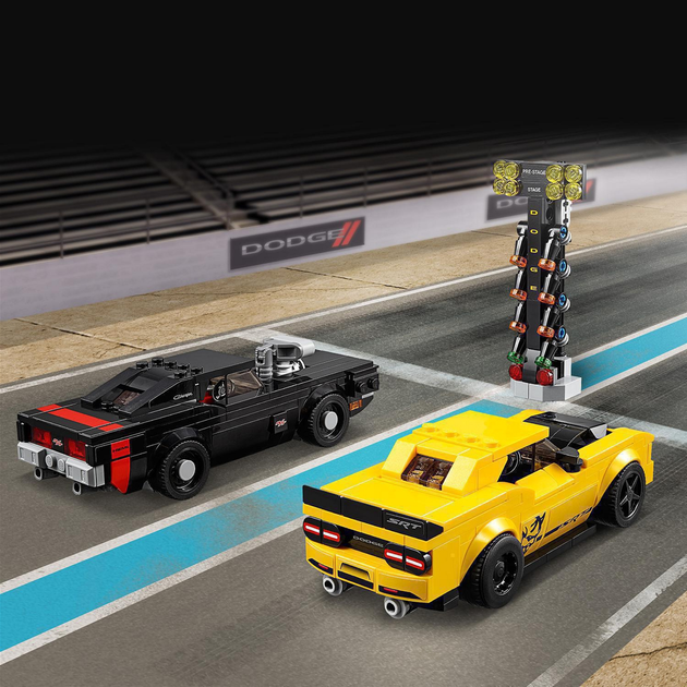 Zestaw klocków LEGO Speed Champions Cars 2018 Dodge Challenger SRT Demon oraz 1970 Dodge Charger R/T 478 elementów (75893) - obraz 8