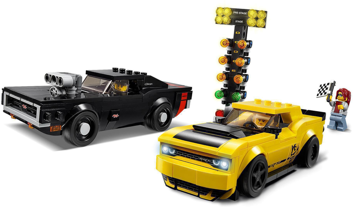 Zestaw klocków LEGO Speed Champions Cars 2018 Dodge Challenger SRT Demon oraz 1970 Dodge Charger R/T 478 elementów (75893) - obraz 13
