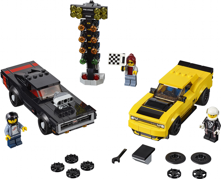 Zestaw klocków LEGO Speed Champions Cars 2018 Dodge Challenger SRT Demon oraz 1970 Dodge Charger R/T 478 elementów (75893) - obraz 17
