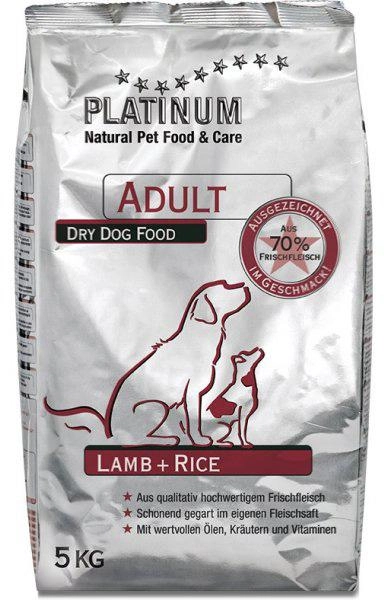 Półwilgotna karma dla psów Platinum Adult hipoalergiczna jagnięcina z ryżem 5 kg (4260208740030) - obraz 1