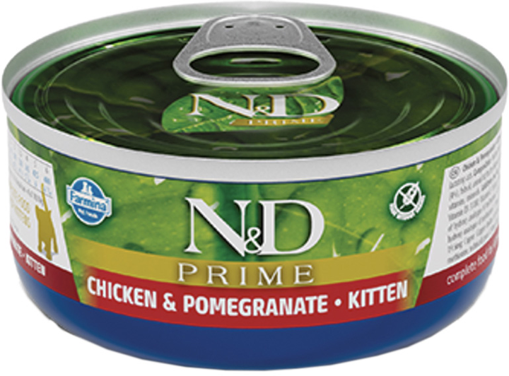 Mokra hipoalergiczna karma dla dorosłych kotów Farmina N&D cat prime z kurczakiem i granatem 70g (8606014102055) - obraz 1