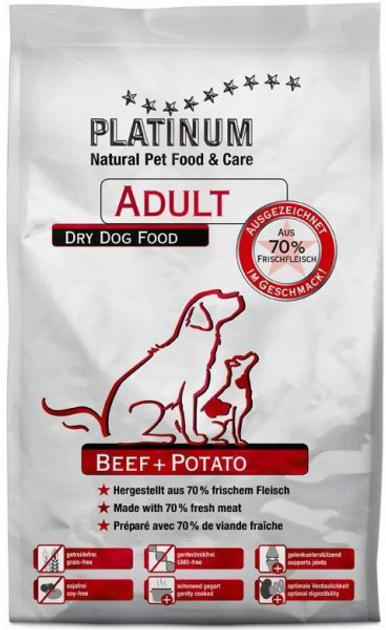 Sucha karma dla psów Platinum hipoalergiczna Beef Potato wołowina z ziemniakami 1.5 kg (4260208740672) - obraz 1