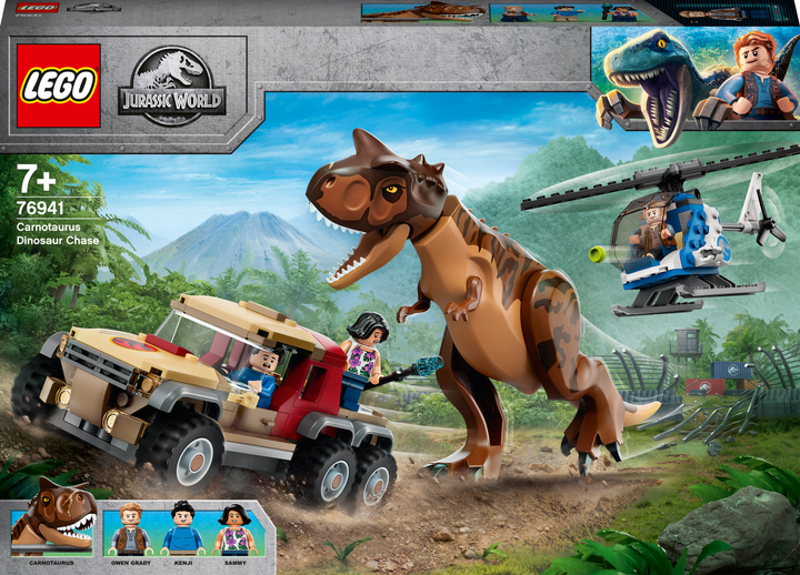 Zestaw klocków LEGO Jurassic World Pościg za karnotaurem 240 elementów (76941) - obraz 1