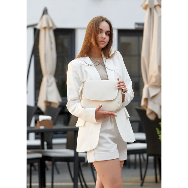 Жіноча сумка Кросбоді Rose BZN молочний - изображение 7