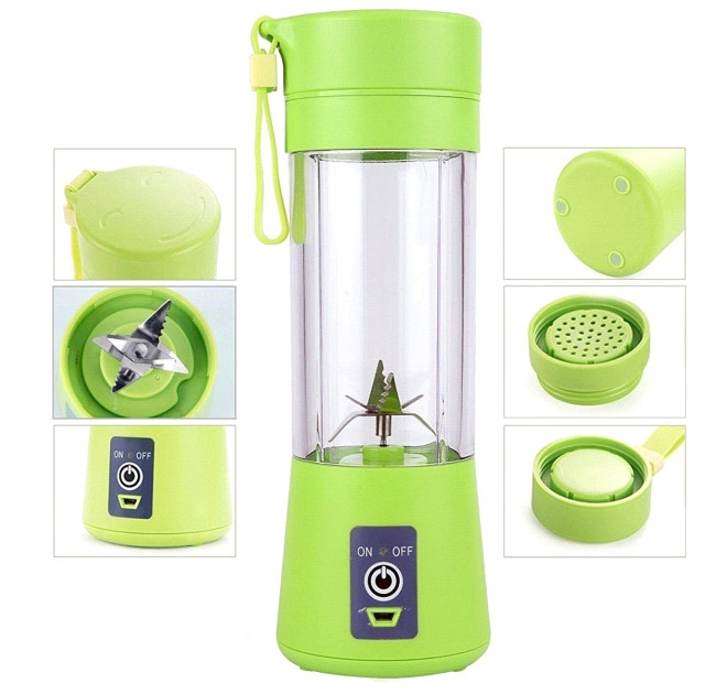 Блендер Juicer Cup Fruits B77 380 мл акумуляторний USB зелений (FG22) - зображення 1