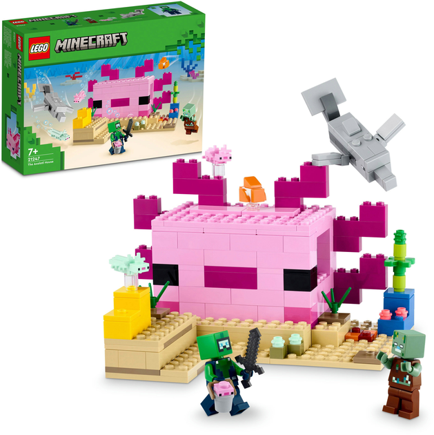 Zestaw klocków LEGO Minecraft Dom aksolotla 242 elementy (21247) - obraz 9