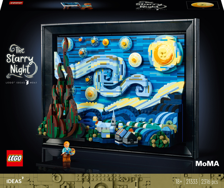 Zestaw klocków LEGO Ideas "Gwiaździsta noc" Vincenta van Gogha 2316 elementów (21333) - obraz 1