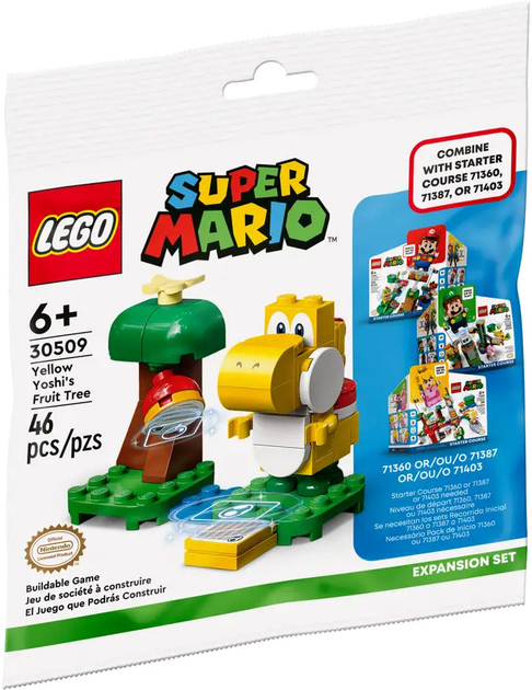 Zestaw klocków LEGO Super Mario Żółte drzewo owocowe Yoshi 46 elementów (30509) - obraz 1